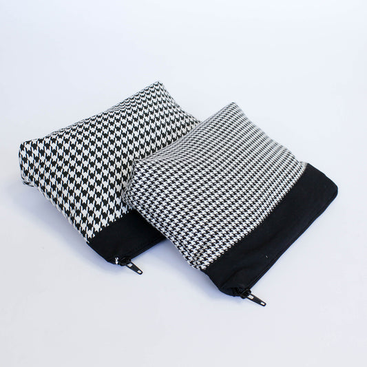 Woven Checks Pouch (Set of 2)