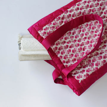 Pink Quilted travel Bag
