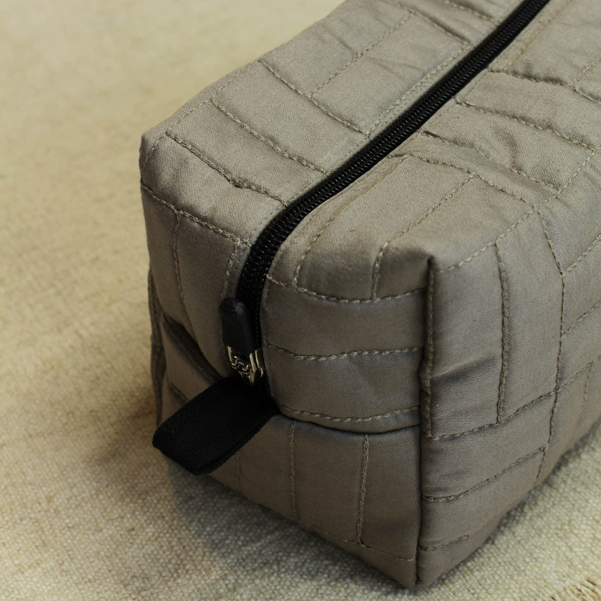 Grey Quilted Kit bag