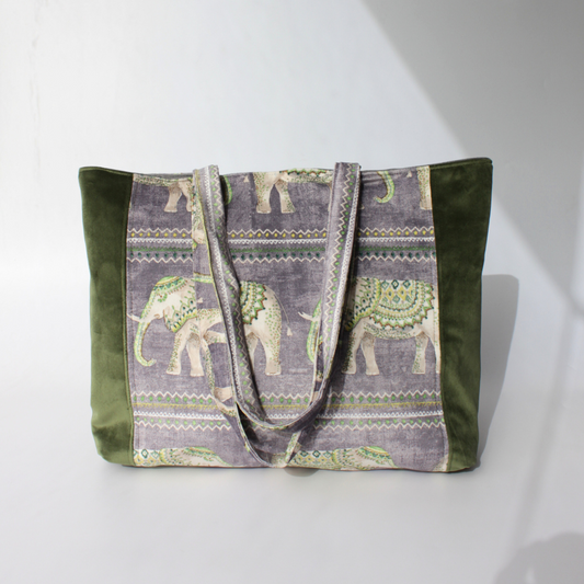 Elephant Green Box Bag