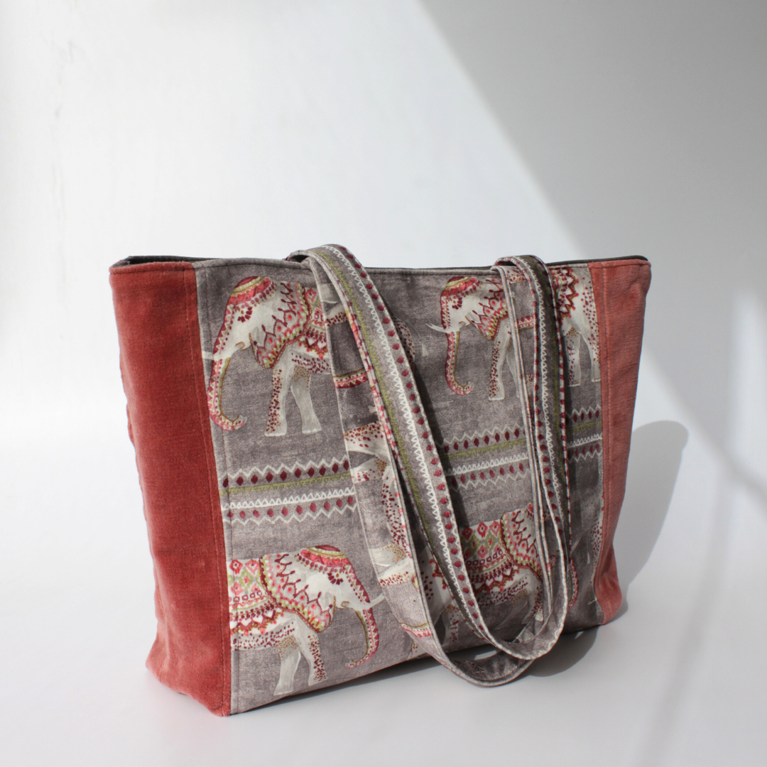 Buy Sabhyata Elephant Multicolor Printed Large Tote Handbag at Best Price @  Tata CLiQ